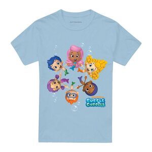 Bubble Guppies Unisex Adult Characters T-Shirt / Light Blue